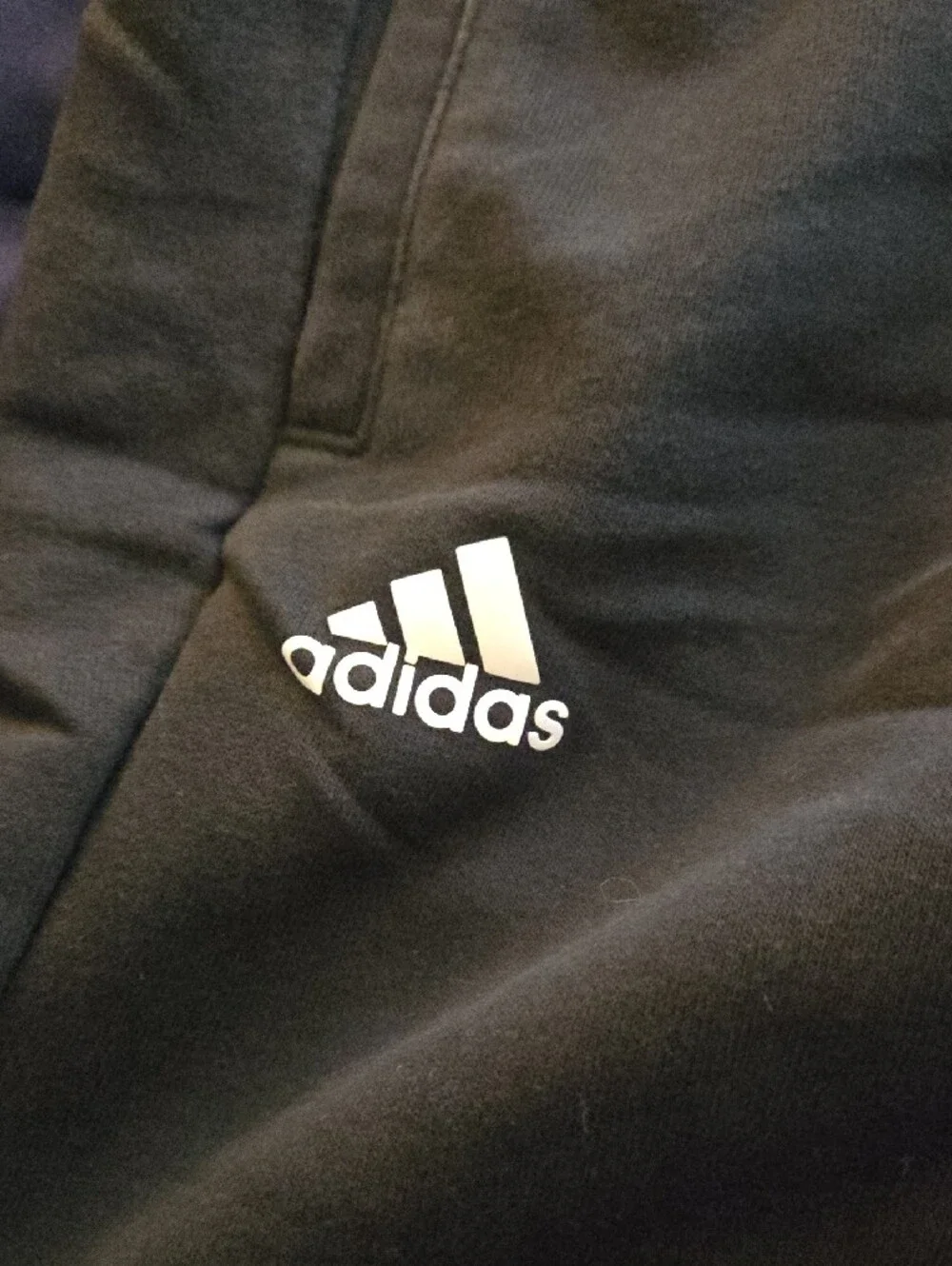 Adidas Black Athletic Shorts with White Side Panel